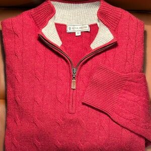 WINTER SALE!!!  Peter Millar 100% Cashmere Quarter Zip Jumper SZ M